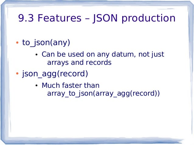 json with postgresql commands