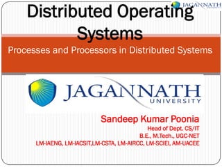 Processes and Processors in Distributed Systems | PDF
