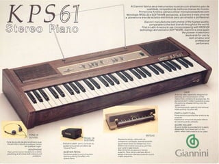 Catálogo Giannini Teclados 1980 (KPS61)