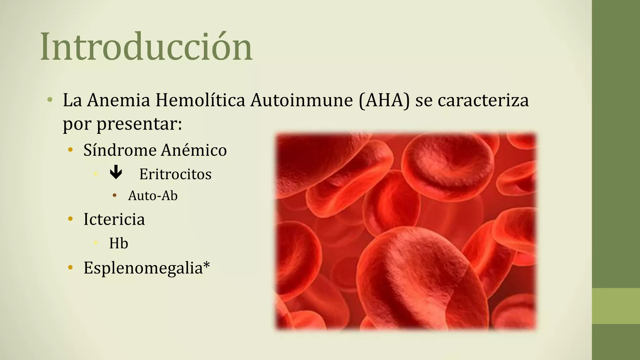 Anemia Hemolitica Autoinmune (AHA) | PPTX