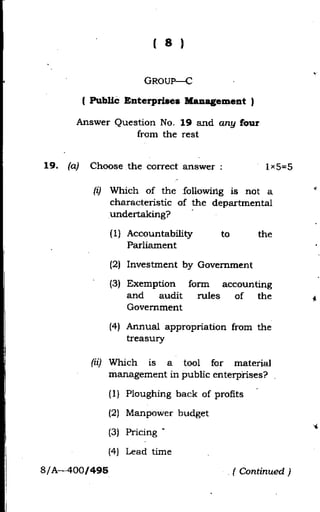 Previous year Question paper For Guahati University 