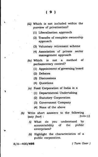 Previous year Question paper For Guahati University 