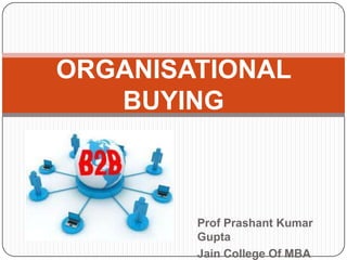 ORGANISATIONAL
BUYING

Prof Prashant Kumar
Gupta
Jain College Of MBA

 