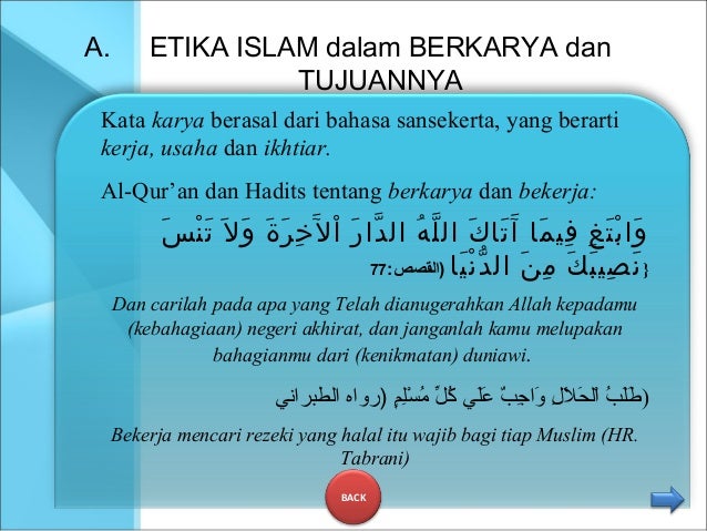 Contoh Etika Kerja Dalam Islam - Contoh Duri