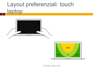 Layout preferenziali: touch
laptop
R.Polillo - Marzo 2014
24
 