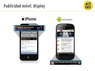 Publicidad móvil. Display
 