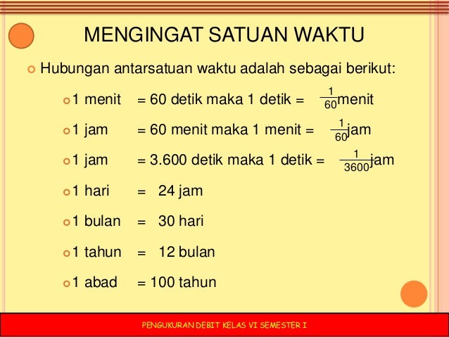 PENGUKURAN DEBIT KLS VI