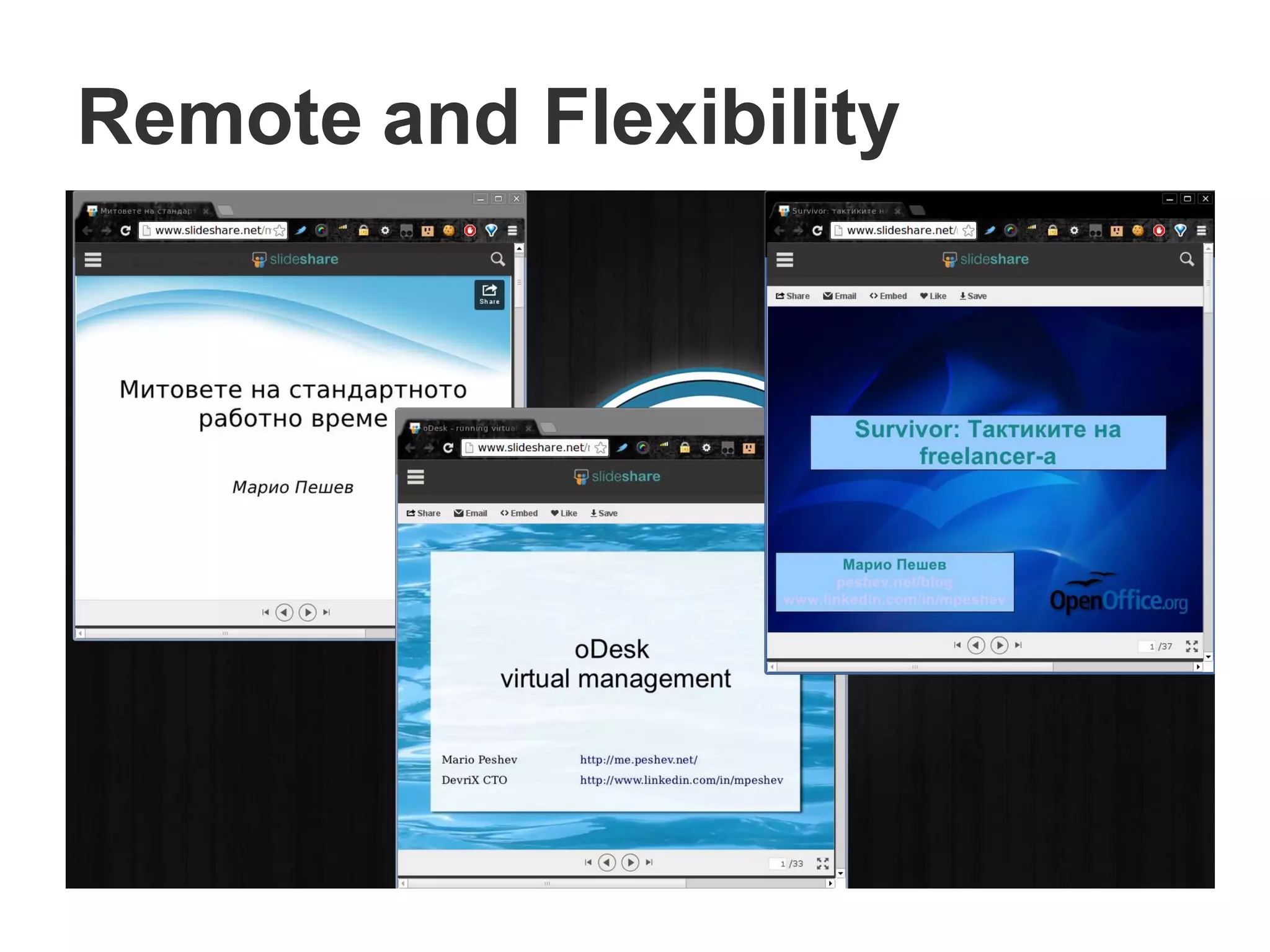 Remote and Flexibility
 
