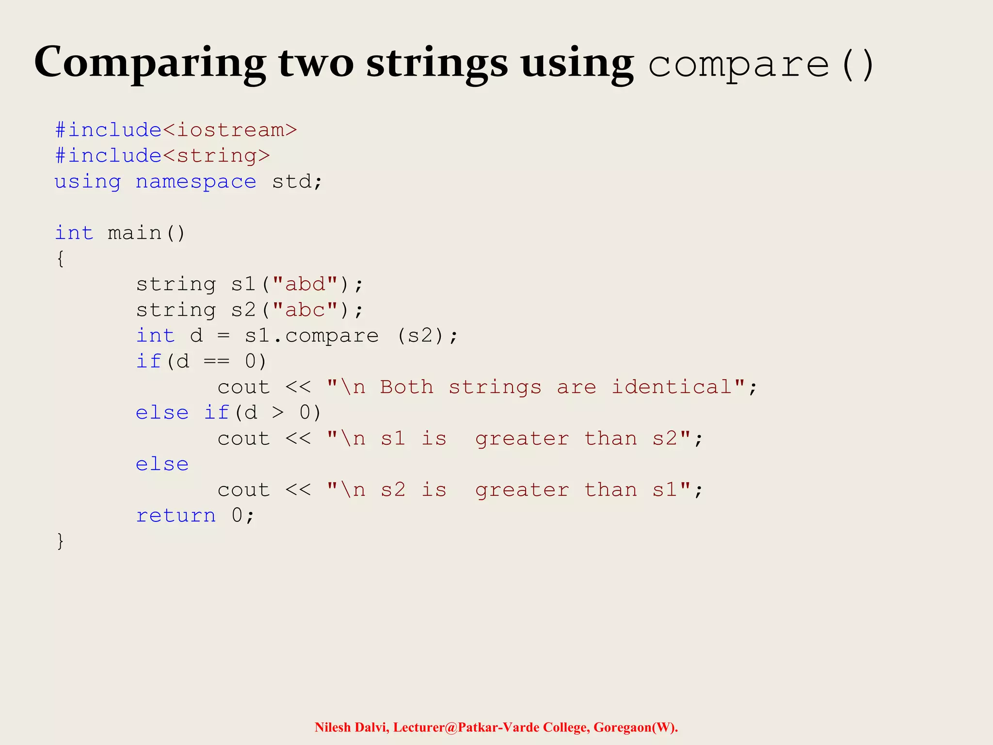 Strings | PPT