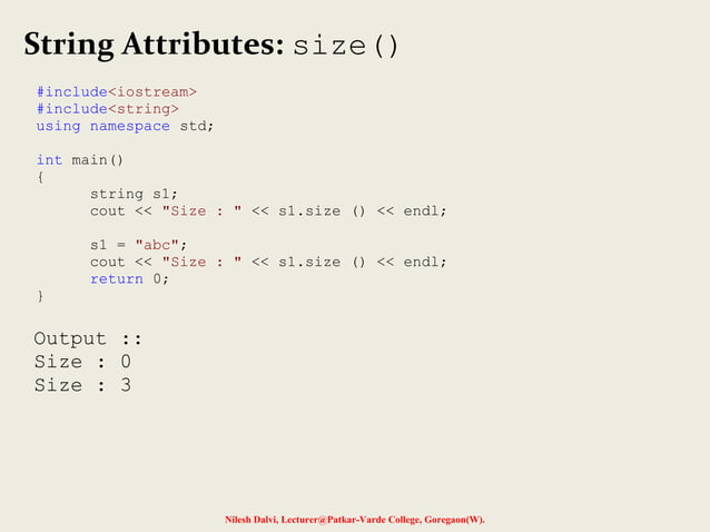 Strings | PPT
