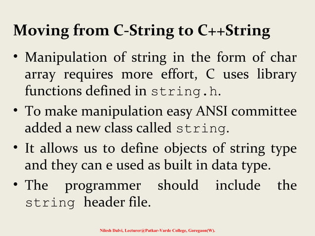 Strings | PPT
