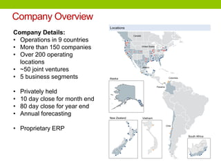 Company Overview 
Panama 
Chile 
Colombia 
Mexico 
United States 
New Zealand 
Vietnam 
Canada 
South Africa 
Alaska 
Loca...