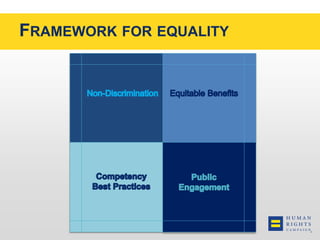 FRAMEWORK FOR EQUALITY 
 