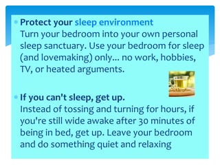 9. sleep and stay healthy | PPTX