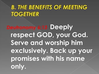 Deutronomy 6:13 Deeply
respect GOD, your God.
Serve and worship him
exclusively. Back up your
promises with his name
only.
 