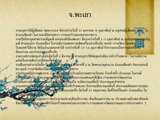 จ.พะเยา
งานอนุสาวรีย์ผู้เสียสละ พตท.2324 จัดระหว่างวันที่ 31 มกราคม-8 กุมภาพันธ์ ณ อนุสรณ์ผู้เสียสละ พตท. ใน
อาเภอเชียงคา ในงานจะมีนิทรรศการ การออกร้านของหน่วยราชการ
งานเปิดโลกอุตสาหกรรมอัญมณี และของดีเมืองพะเยา จัดระหว่างวันที่ 1-5 กุมภาพันธ์ ณ ศูนย์อุตสาหกรรมอัญ
มณี ตาบลแม่กา อาเภอเมือง ในงานมีการแสดงการผลิตเครื่องประดับเงิน ทองคา การเจียระไนเพชร
วันดอกคาใต้บาน จัดในอาเภอดอกคาใต้ ระหว่างวันที่ 13-14 กุมภาพันธ์ กิจกรรมจะเป็นการแข่งขันงาน
หัตถกรรม และจาหน่ายของที่ระลึก
งานบวงสรวงพ่อขุนงาเมือง จัดวันที่ 5 มีนาคม ณ ลานอนุสาวรีย์พ่อขุนงาเมือง หน้ากว๊านพะเยา ในงานมีขบวน
แห่เครื่องราชสักการะที่สวยงามยิ่งใหญ่
งานสืบสานตานานไทลื้อ จัดทุกวันเสาร์-อาทิตย์ สัปดาห์ที่ 2 ณ วัดพระธาตุสบแวน อาเภอเชียงคา กิจกรรมจะมี
ขบวนแห่ การสาธิตศิลปวัฒนธรรมไทลื้อ นิทรรศการ
งานประเพณีปู่จากพญานาค (บูชาพระลอ) จัดบริเวณโบราณสถานเวียงลอ บ้านห้วยงิ้ว อาเภอจุน ในงานมี
กิจกรรมพิธีไหว้บรรพบุรุษของเวียงลอ ขบวนแห่และงานแสดงแสงสีเสียง การแสดงทางวัฒนธรรม
งานเทศกาลลิ้นจี่และของดีแม่ใจ จัดในอาเภอแม่ใจ จะมีขบวนแห่ลิ้นจี่ ประกวดและจาหน่าย
งานเทศกาลลิ้นจี่และของดีเมืองพะเยา จัดขึ้นที่กว๊านพะเยา กิจกรรมมีขบวนแห่ลิ้นจี่ ประกวดผลิตผลการเกษตร
งานประเพณีนมัสการพระเจ้าตนหลวงเดือนแปดเป็ง จัดวันที่ 15 พฤษภาคม จัดที่วัดศรีโคมคา อาเภอเมือง ใน
งานมีประเพณีแห่ครัวตาน
งานกาชาดและงานฤดูหนาว จัดประมาณปลายเดือนธันวาคม-ต้นเดือนมกราคม ณ บริเวณสนามข้างสถานีขนส่ง
จังหวัดพะเยา กิจกรรมจะมีการออกร้านของหน่วยงานราชการ การแสดงทางวัฒนธรรมและการประกวดต่าง ๆ
 