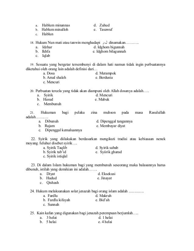 9 Ujian Agama Praktek