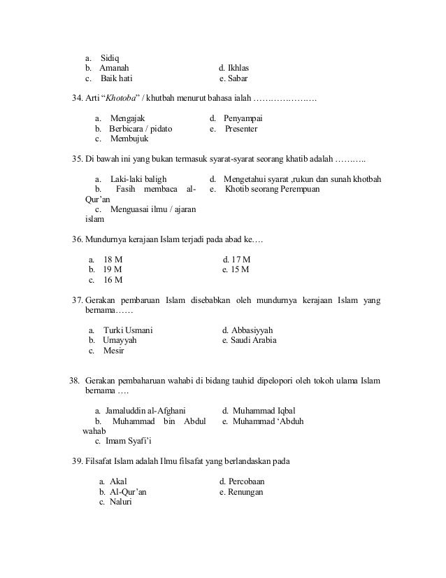 9 Ujian Agama Praktek