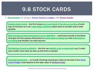 9.8 Stock Cards | PPTX