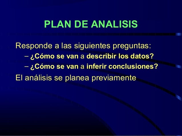 Resultado de imagen para plan de análisis en investigación