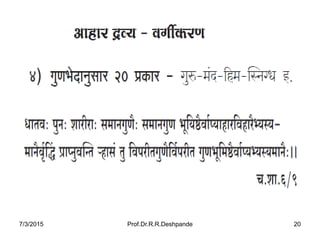 7/3/2015 Prof.Dr.R.R.Deshpande 20
 