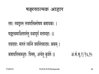 7/3/2015 Prof.Dr.R.R.Deshpande 32
 