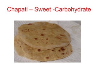 Chapati – Sweet -Carbohydrate
 