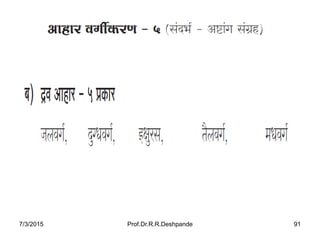 7/3/2015 Prof.Dr.R.R.Deshpande 91
 