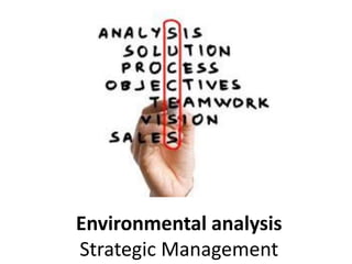 Environmental analysis
Strategic Management
 