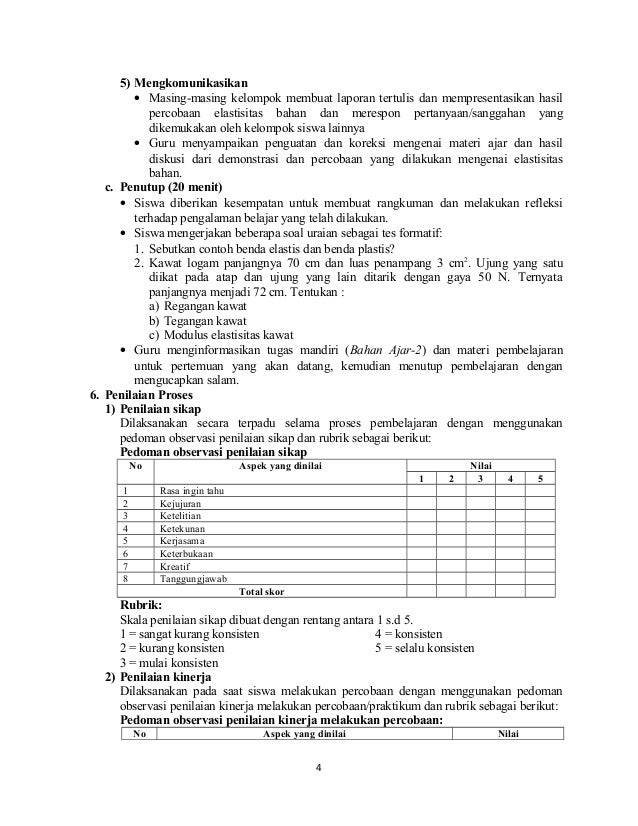 9. sma kelas x rpp kd 3.6 dan 4.6 elastisitas dan hukum 