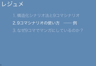 888
今期の検討
2011年2月：UserExperienceWhitePaper,HCDValue:“UX白書の翻訳と概要”資料
1 ペルソナ
3 シナリオ
スタート
2 ペルソナの
状況
4〜
7
シナリオ
利用中
8 シナリオ
ゴール
9 シナリオ
累積的ゴール
利用前
予期的UX
体験を
想像する
利用中
一次的UX
体験する
利用後
エピソード的UX
ある体験を
内省する
利用期間全体
累積的UX
多種多様な利用
期間を回想する
いつ
何を
どの
ように
アクティビティシナリオに、UX白書にある
タイミング別UXの視点を加えて描いてみる
 