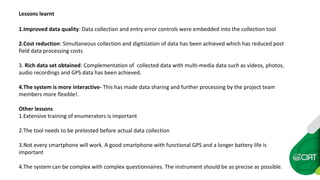 Data collection with farmers  in bean pest and disease management using  the Open Data Kit