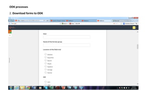 Data collection with farmers  in bean pest and disease management using  the Open Data Kit