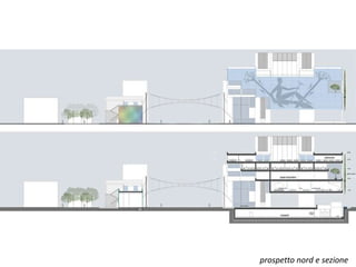 prospetto nord e sezione
 