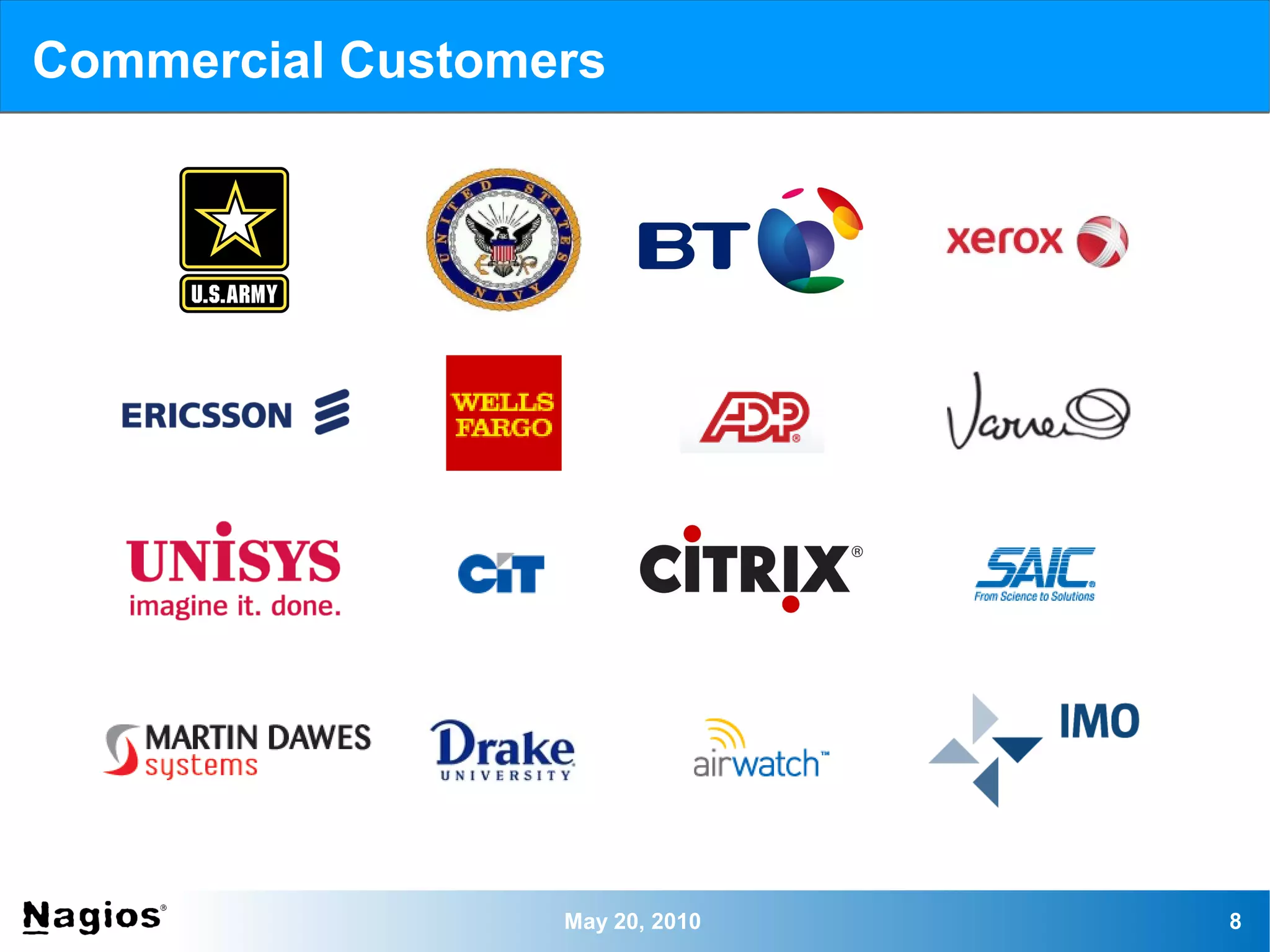 Commercial Customers




                  May 20, 2010   8
 