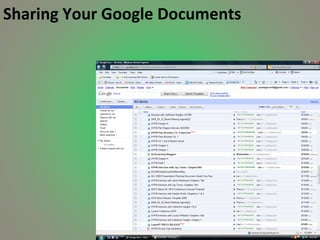Sharing Your Google Documents 