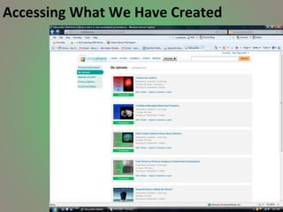 Accessing What We Have Created 