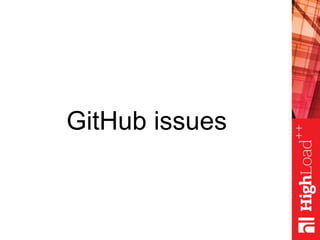 GitHub issues
 