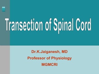 Dr.K.Jaiganesh, MD
Professor of Physiology
MGMCRI
 