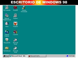 ESCRITORIO DE WINDOWS 98
 