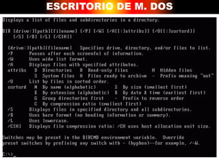 ESCRITORIO DE M. DOS
 