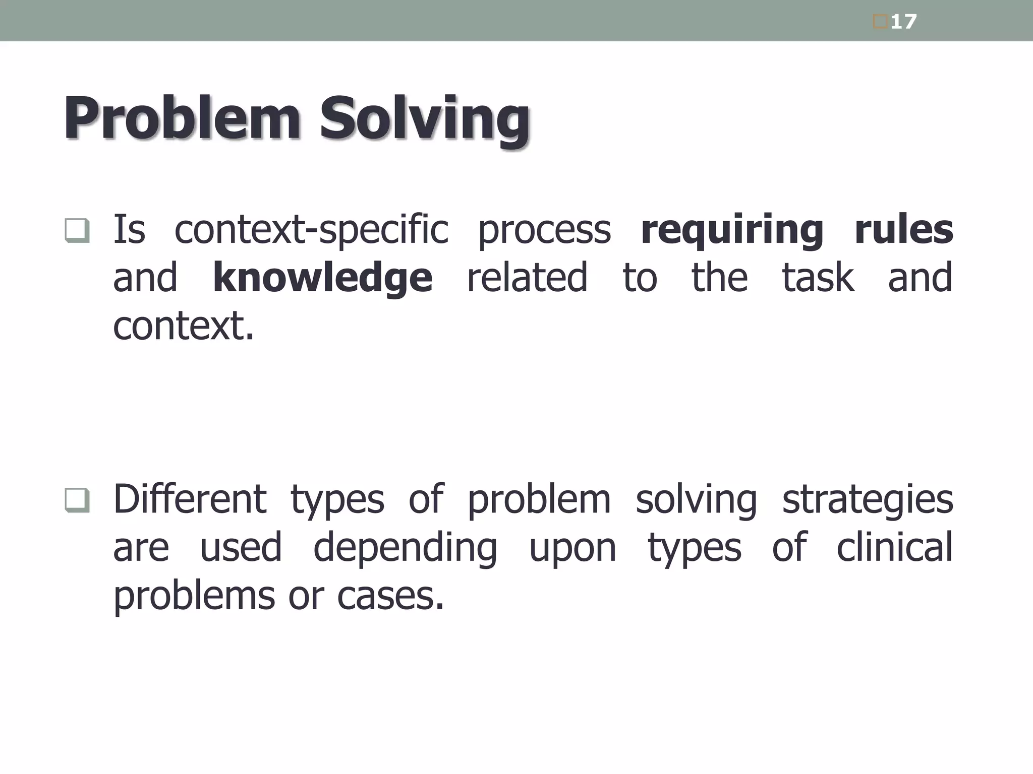 Clinical reasoning in physiotherapy | PPTX