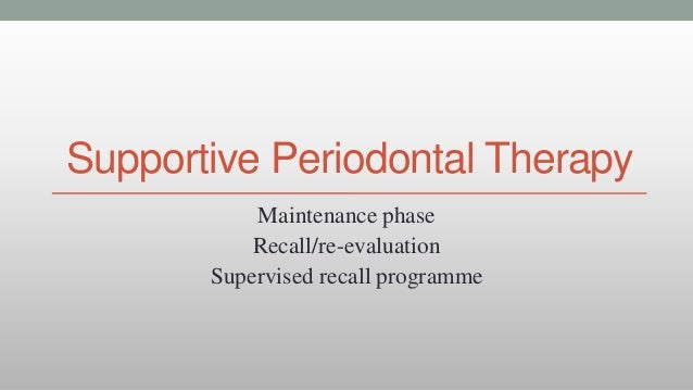 supportive periodontal therapy