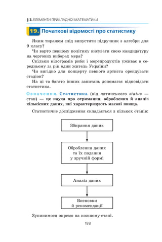 186
§ 3. ЕЛЕМЕНТИ ПРИКЛАДНОЇ МАТЕМАТИКИ
Îòæå, äî ïîÿâè â ñóì³ 11 ³ 12 î÷îê ïðèçâîäèòü îäíàêîâà
ê³ëüê³ñòü ñïðèÿòëèâèõ ðåçóëüòàò³â. Òàêèì ÷èíîì, ö³ ïîä³¿
ìàþòü îäíàêîâ³ øàíñè, ùî ñóïåðå÷èòü ïðàêòèö³.
Ïàñêàëü çðîçóì³â: ïîìèëêà ïîëÿãàëà â òîìó, ùî ïîä³¿,
ÿê³ ðîçãëÿäàâ äå Ìåðå, íå º ð³âíîéìîâ³ðíèìè. Íàïðèêëàä,
ñóìó â 11 î÷îê çà äîïîìîãîþ êîìá³íàö³¿ 6–4–1 ìîæíà îòðè-
ìàòè ïðè 6 ð³çíèõ ðåçóëüòàòàõ êèäàííÿ êóáèê³â: (6; 4; 1);
(6; 1; 4); (4; 6; 1); (4; 1; 6); (1; 6; 4); (1; 4; 6).
ßêùî ï³äðàõóâàòè äëÿ êîæíî¿ êîìá³íàö³¿ ê³ëüê³ñòü ñïî-
ñîá³â ¿¿ âèíèêíåííÿ, òî áóäåìî ìàòè: äëÿ ñóìè 11 ê³ëüê³ñòü
ñïðèÿòëèâèõ ðåçóëüòàò³â äîð³âíþº 27, à äëÿ ñóìè 12 — 25.
Ïðè÷îìó âñ³ òàê³ ðåçóëüòàòè º ð³âíîìîæëèâèìè.
Öþ òà ³íø³ çàäà÷³, ïîâ’ÿçàí³ ç àçàðòíèìè ³ãðàìè, Á. Ïàñ-
êàëü îáãîâîðþâàâ ó ëèñòóâàíí³ ç Ï’ºðîì Ôåðìà (1601–1665).
Ââàæàþòü, ùî â öüîìó ëèñòóâàíí³ áóëî çàêëàäåíî îñíîâè
òåîð³¿ éìîâ³ðíîñòåé.
Ö³êàâî, ùî ïîìèëêó, ïîä³áíó äî ò³º¿, ÿêî¿ ïðèïóñòèâñÿ äå
Ìåðå, çðîáèâ âèäàòíèé ôðàíöóçüêèé ìàòåìàòèê Æàí Ëåðîí
Ä’Àëàìáåð (1717–1783), ðîçâ’ÿçóþ÷è òàêó çàäà÷ó: «Ìîíåòó
êèäàþòü äâ³÷³. ßêà éìîâ³ðí³ñòü òîãî, ùî õî÷à á ðàç âèïàäå
ãåðá?». Â³í ì³ðêóâàâ ïðèáëèçíî òàê.
Áëåç Ïàñêàëü
(1623–1662)
Ôðàíöóçüêèé ðåë³ã³éíèé ô³ëî-
ñîô, ïèñüìåííèê, ìàòåìàòèê
³ ô³çèê. Ó ðàííüîìó â³ö³ âèÿâèâ
ìàòåìàòè÷í³ çä³áíîñò³, óâ³éøîâ
â ³ñòîð³þ íàóêè ÿê êëàñè÷íèé
ïðèêëàä ï³äë³òêîâî¿ ãåí³àëü-
íîñò³. Êîëî éîãî ìàòåìàòè÷íèõ
³íòåðåñ³â áóëî íàäçâè÷àéíî øè-
ðîêèì. Çîêðåìà, â³í âèíàéøîâ
çàãàëüíèé àëãîðèòì äëÿ çíàõî-
äæåííÿ îçíàê ïîä³ëüíîñò³ áóäü-
ÿêèõ ö³ëèõ ÷èñåë, ñôîðìóëþâàâ
ðÿä îñíîâíèõ ïîëîæåíü òåîð³¿
éìîâ³ðíîñòåé, ìåòîäè îá÷èñëåí-
íÿ ïëîù ô³ãóð, ïëîù ïîâåðõîíü ³ îá’ºì³â ò³ë. Ñêîíñòðó-
þâàâ ïåðøó ìàøèíó — ñóìàòîð.
 