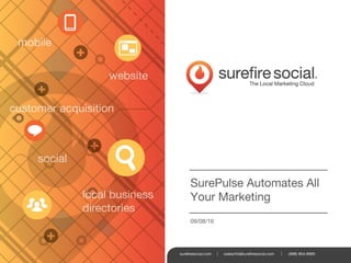SurePulse Automates All
Your Marketing
09/08/16
 