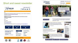 Short and sweet newsletter
 