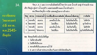 แนวข้อสอบ
วิทยาศาสตร์
ป.6 สสวท.
พ.ศ.2545-
ปัจจุบัน
34.
 