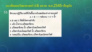 แนวข้อสอบวิทยาศาสตร์ ป.6 สสวท. พ.ศ.2545-ปัจจุบัน
53.
 