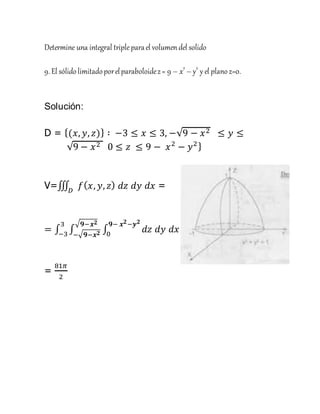 Calculo Integrales Triples