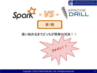 9/16 Tokyo Apache Drill Meetup - drill vs sparksql Slide 8